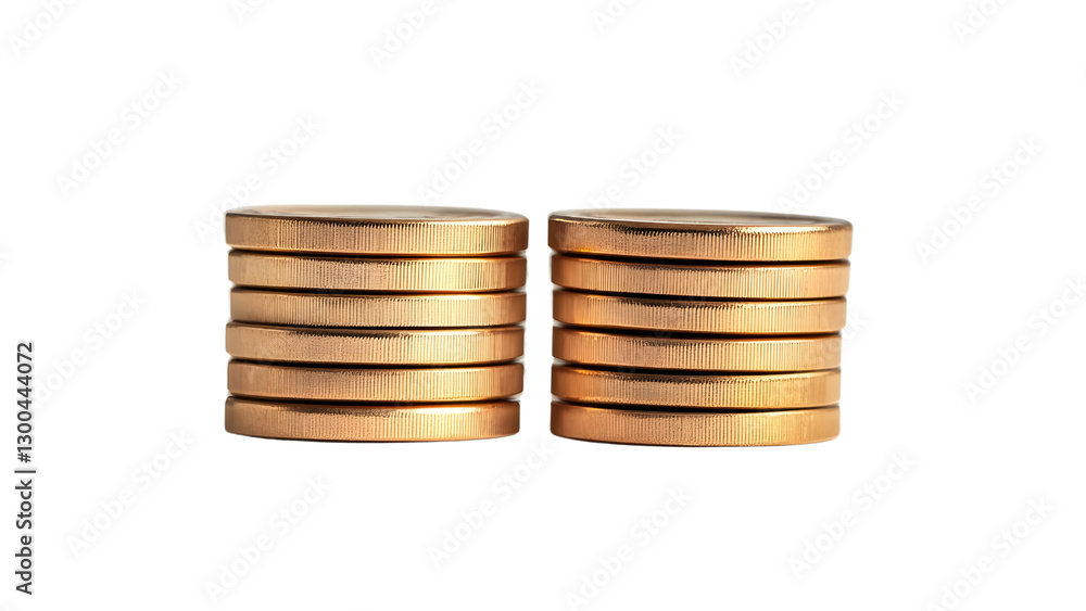 Gold coins Isolated on white background. Gold coins Isolated on white background.