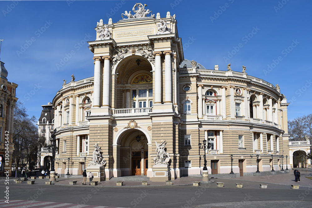 Facade of the Odessa Opera House Facade of the Odessa Opera House