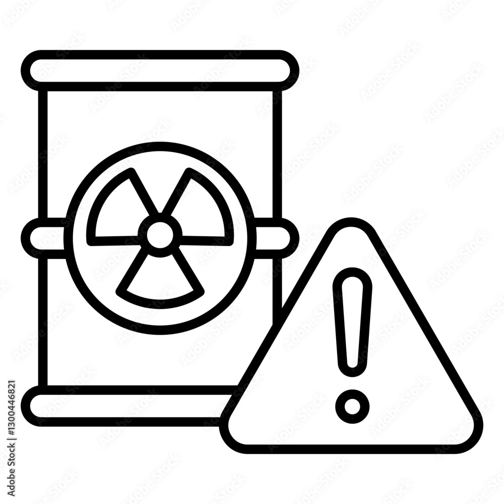 Hazardous Waste Outline Icon Hazardous Waste Outline Icon