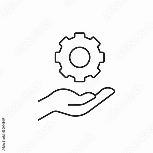 Service support hand icon vector sign
