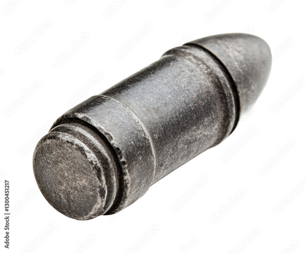 Unique antique bullet-shaped object suitable for display or collection, capturing a timeless aesthetic and rugged charm, cut out Unique antique bullet-shaped object suitable for display or collection, capturing a timeless aesthetic and rugged charm, cut out