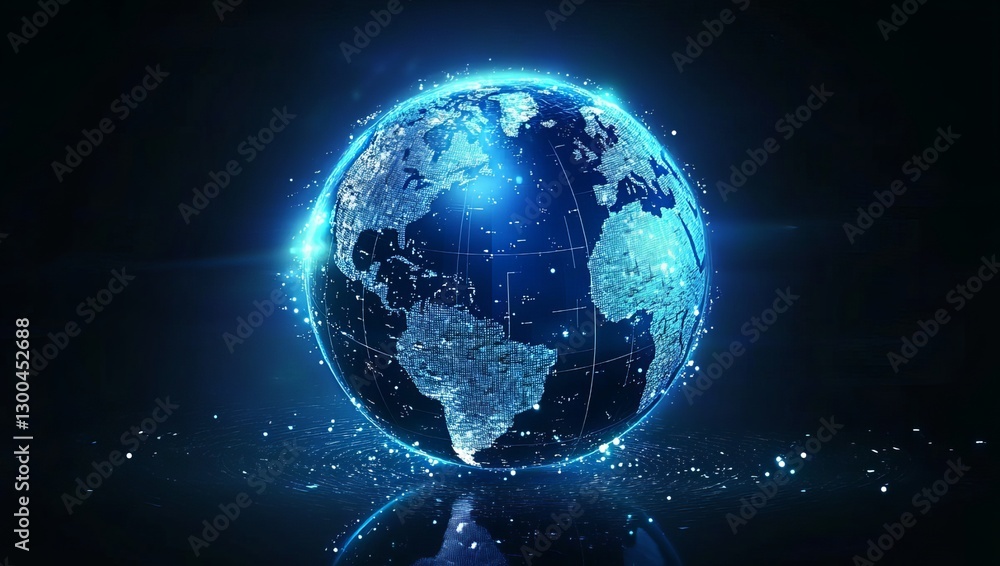 Fototapeta premium Network Security System Technology Background Concept