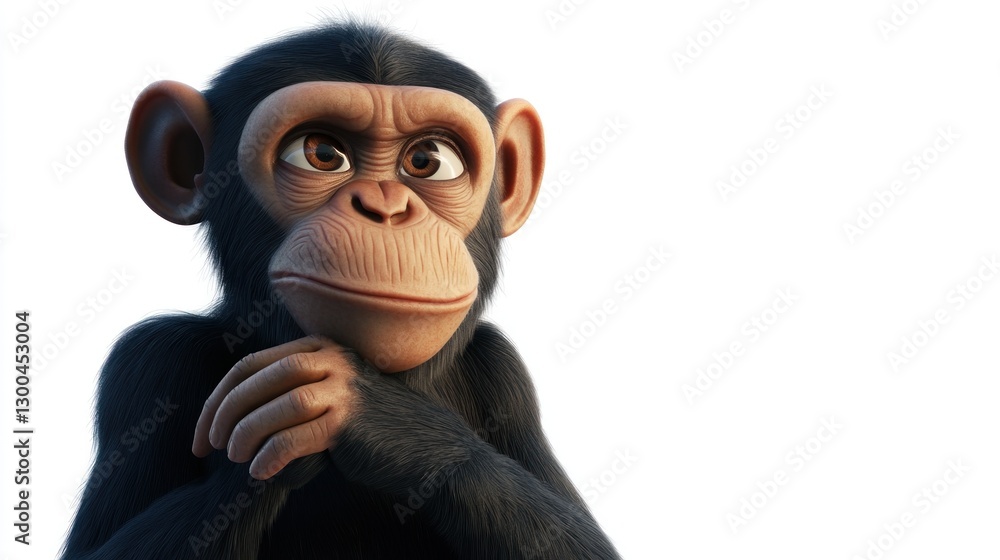 Curious chimpanzee portrait Curious chimpanzee portrait
