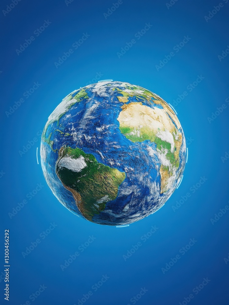 Fototapeta premium The earth with global network connections on blue background