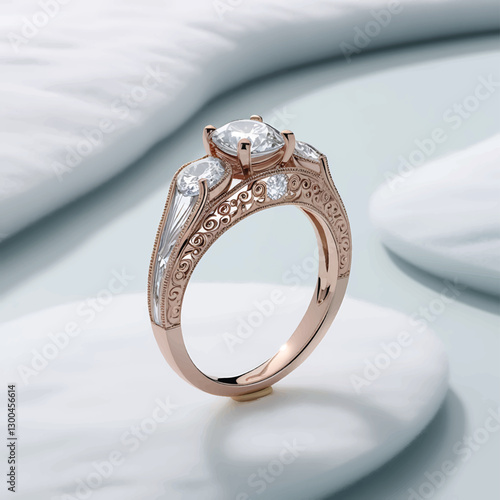 women gold finger ring with stone and diamond design