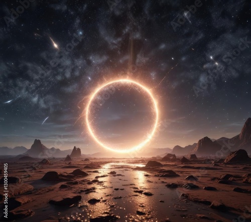 Glowing Celestial Scene with Sparkling Lights,  glowing lights,  sparkling stars,  space