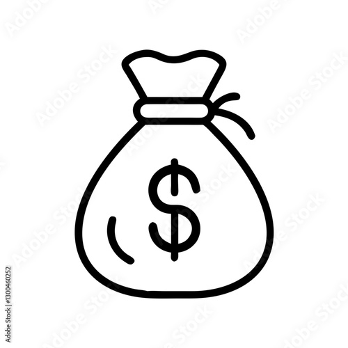 Money bag illustration with dollar sign