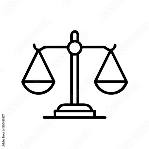 Scales of justice symbolizing law and balance