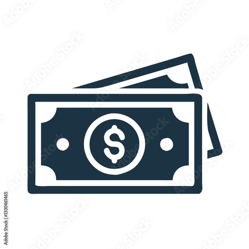 Dollar bills stacked on a flat surface