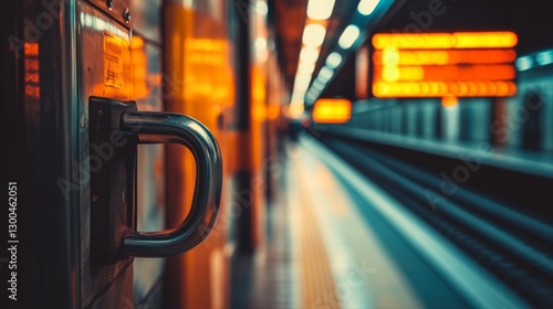 Subway Platform Evening Scene