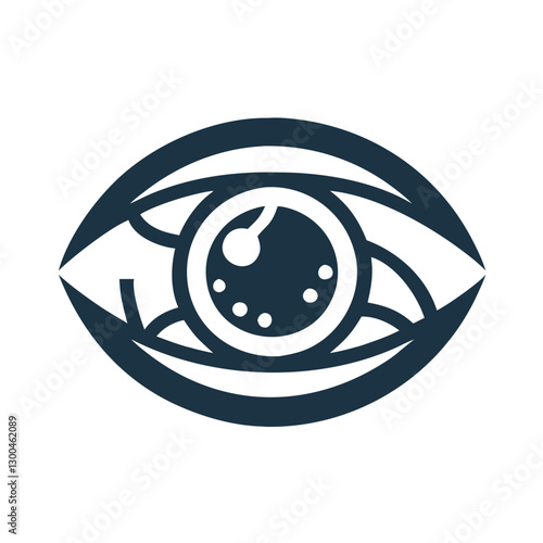 Eye illustration with circular design