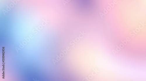 A gentle pastel gradient background in soft pink, blue, and purple creates a calming effect.