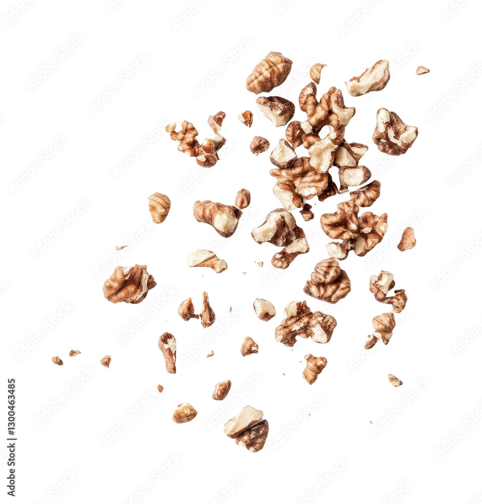 Obraz premium Delicious caramel popcorn pieces scattered on a table for snack enjoyment and celebration of movie night or festive gatherings, cut out