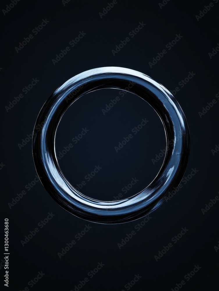 Obraz premium Animation of circle moving on black background.