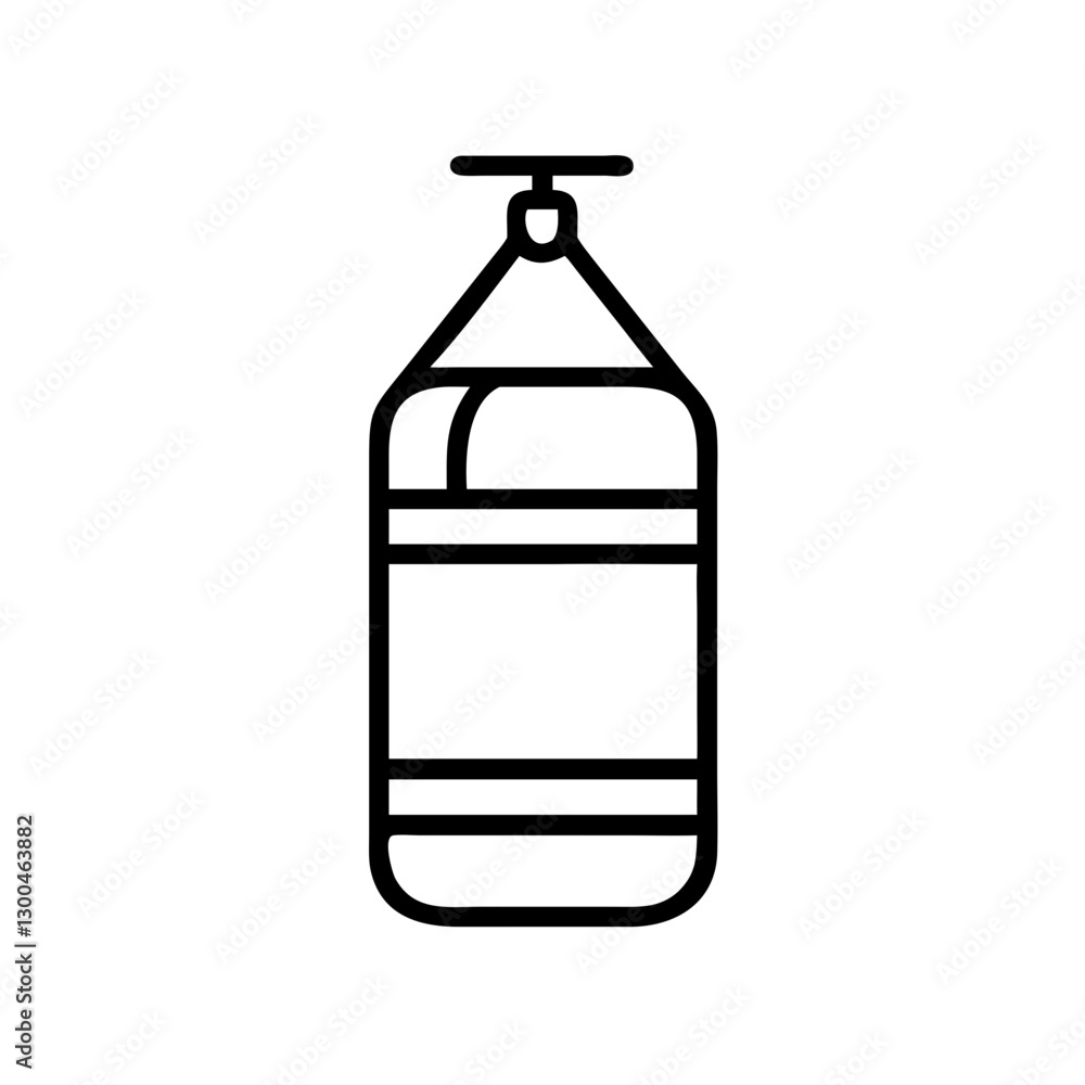 Boxing bag in minimalist design Boxing bag in minimalist design