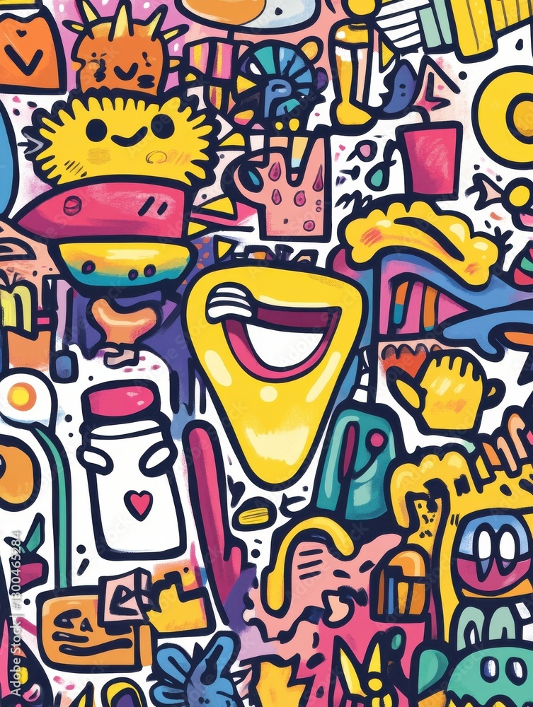 Collection of colorful whimsical hand drawn doodles sketches and icons perfect for adding a playful creative touch to designs branding and digital projects Collection of colorful whimsical hand drawn doodles sketches and icons perfect for adding a playful creative touch to designs branding and digital projects