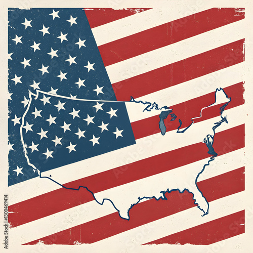 American flag poster