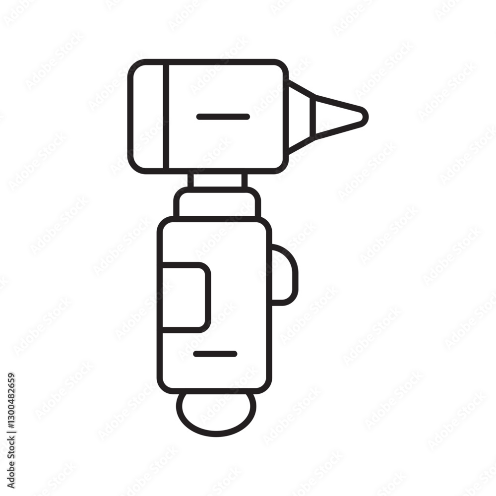 Otoscope line icon Otoscope line icon