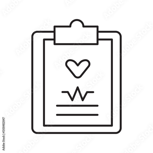 Doctor clipboard line icon