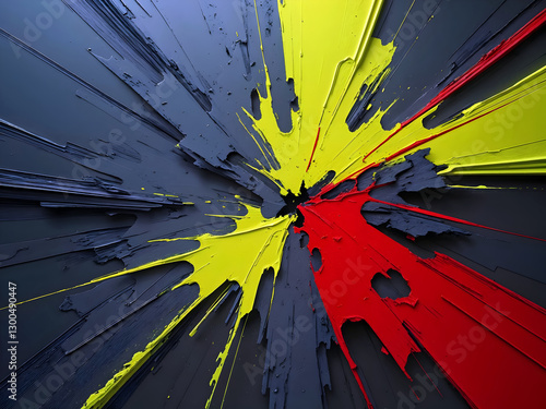 Obraz na płótnie Abstract wall art, oil on canvas digital art, artistic painting, minimalist background, colour splash wallpaper design w salonie