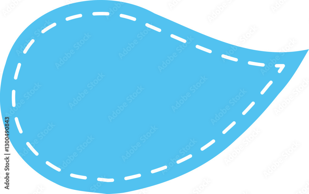 Fototapeta premium blue dotted speech bubble