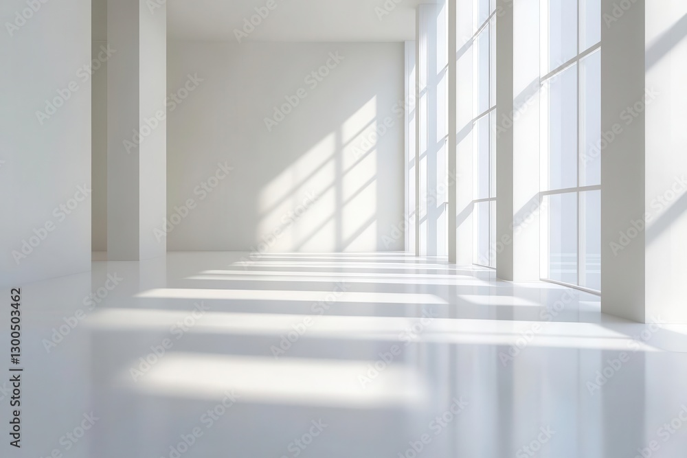 Obraz premium 3d light white background featuring soft shadows and dynamic angles creating an illusion of depth and space perfect for modern design applications