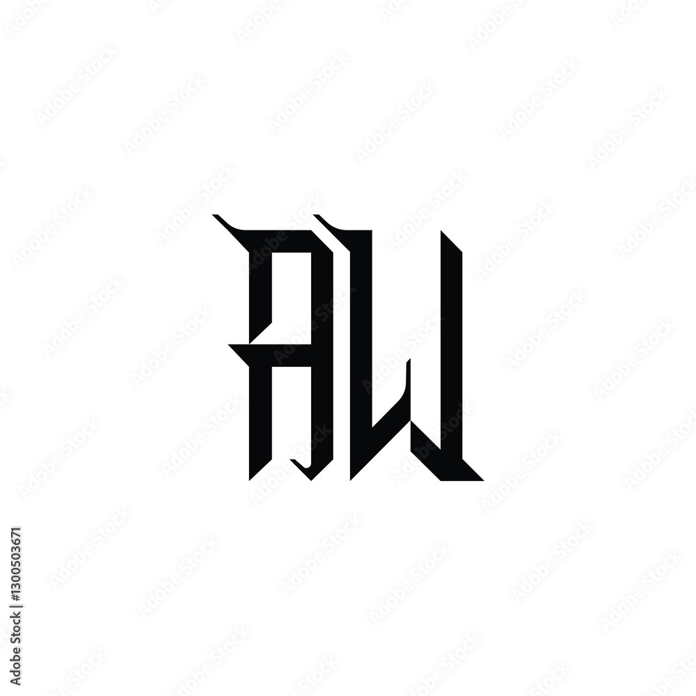 AW monogram logo design letter text name symbol monochrome logotype alphabet character simple logo AW monogram logo design letter text name symbol monochrome logotype alphabet character simple logo