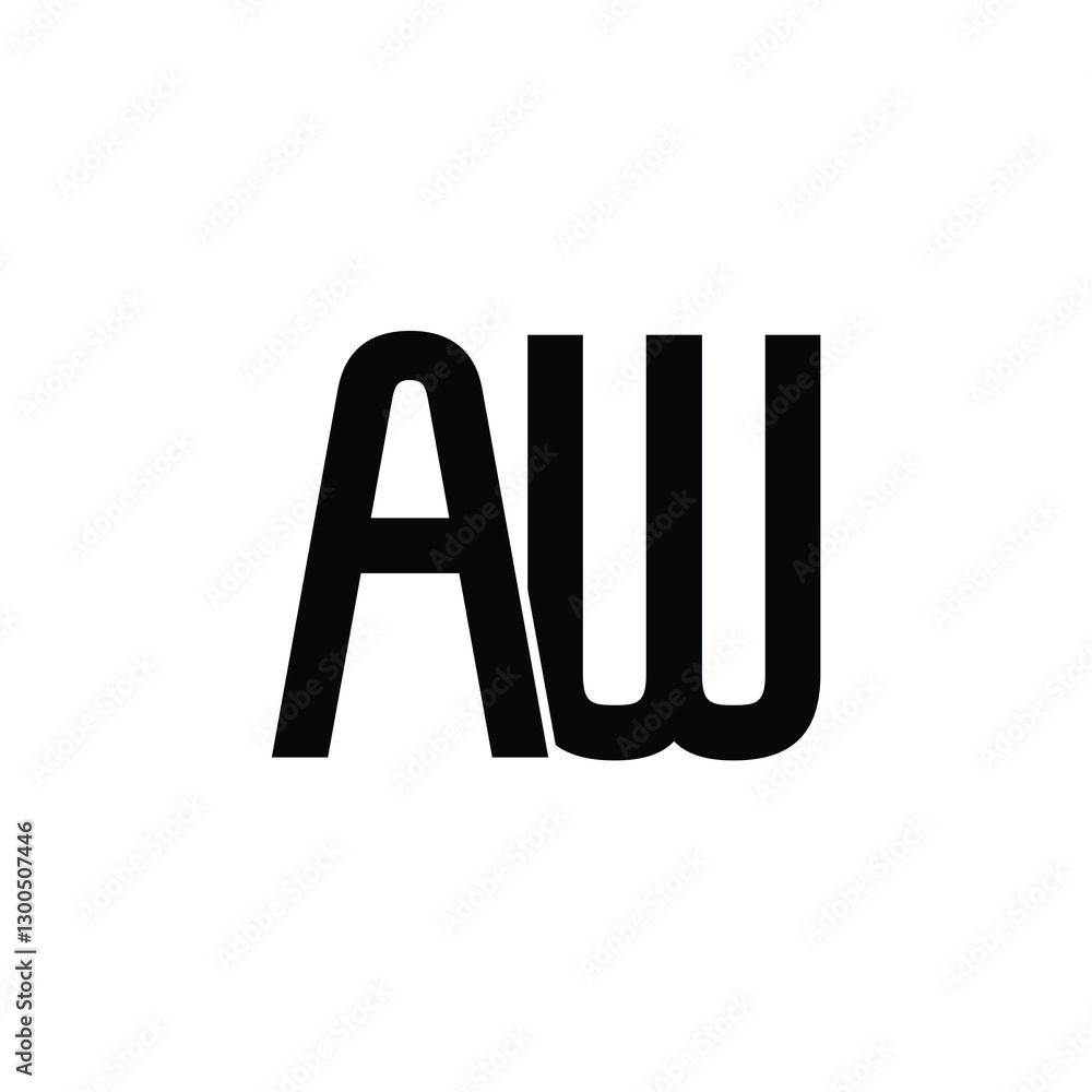 AW monogram logo design letter text name symbol monochrome logotype alphabet character simple logo AW monogram logo design letter text name symbol monochrome logotype alphabet character simple logo