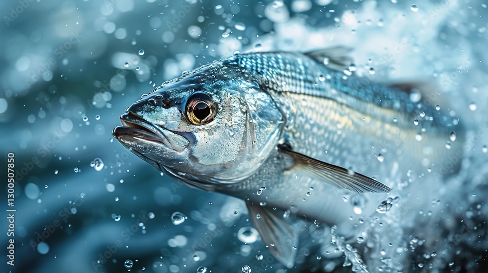 UltraHD Shot of a Majestic Fish Leaping Out of the Water in Natural Light UltraHD Shot of a Majestic Fish Leaping Out of the Water in Natural Light