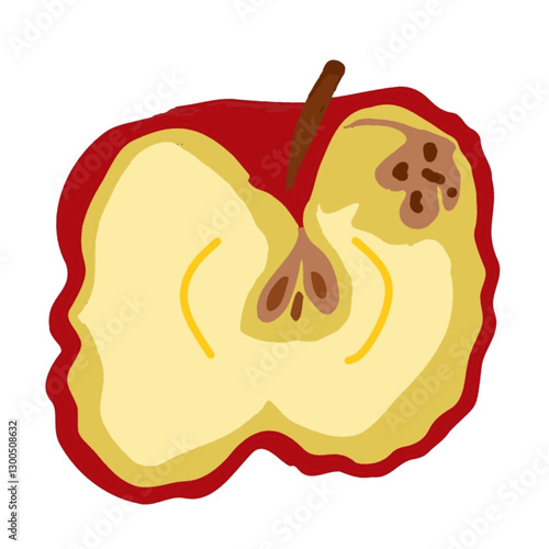 rotten apple illustration cartoon spoiled apple