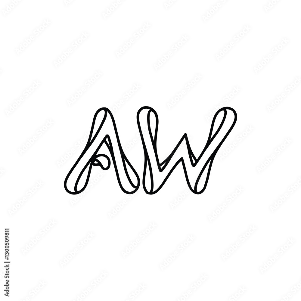 AW monogram logo design letter text name symbol monochrome logotype alphabet character simple logo AW monogram logo design letter text name symbol monochrome logotype alphabet character simple logo