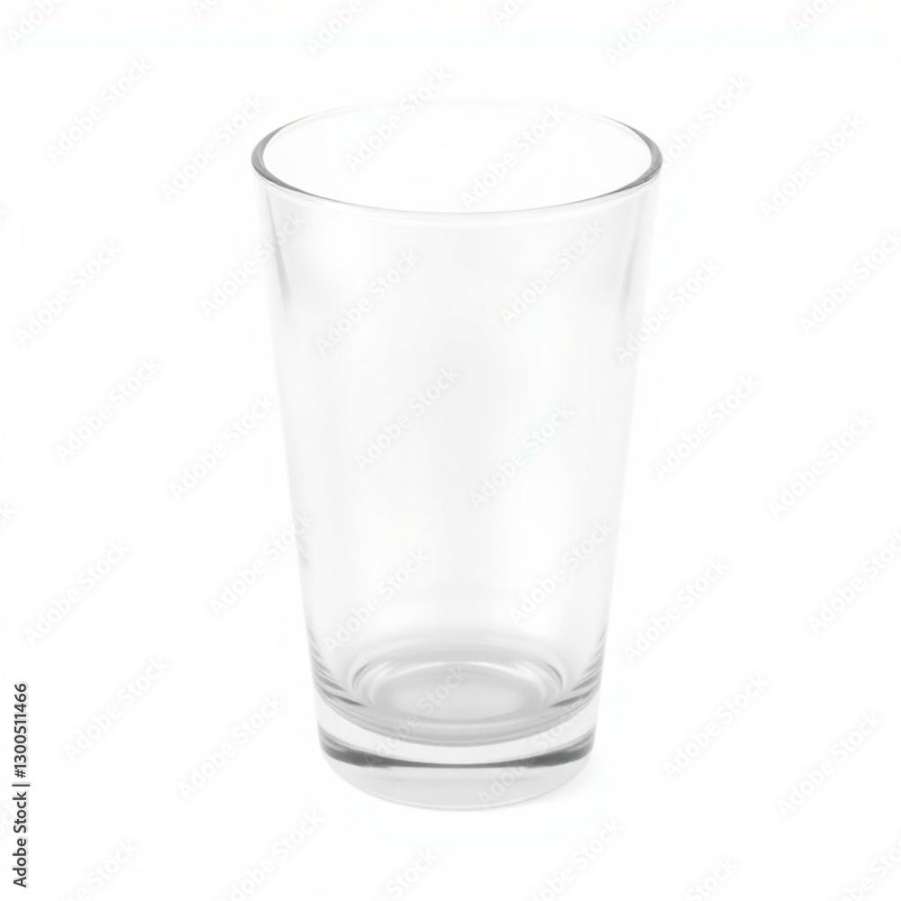 High-resolution stock photo a clear, empty water glass with a slightly thick base and rim, shot from directly above against a stark white backdrop. High-resolution stock photo a clear, empty water glass with a slightly thick base and rim, shot from directly above against a stark white backdrop.