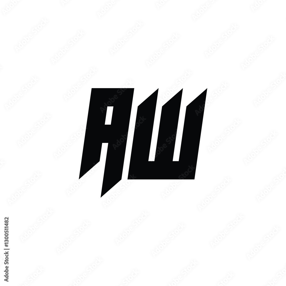 AW monogram logo design letter text name symbol monochrome logotype alphabet character simple logo AW monogram logo design letter text name symbol monochrome logotype alphabet character simple logo