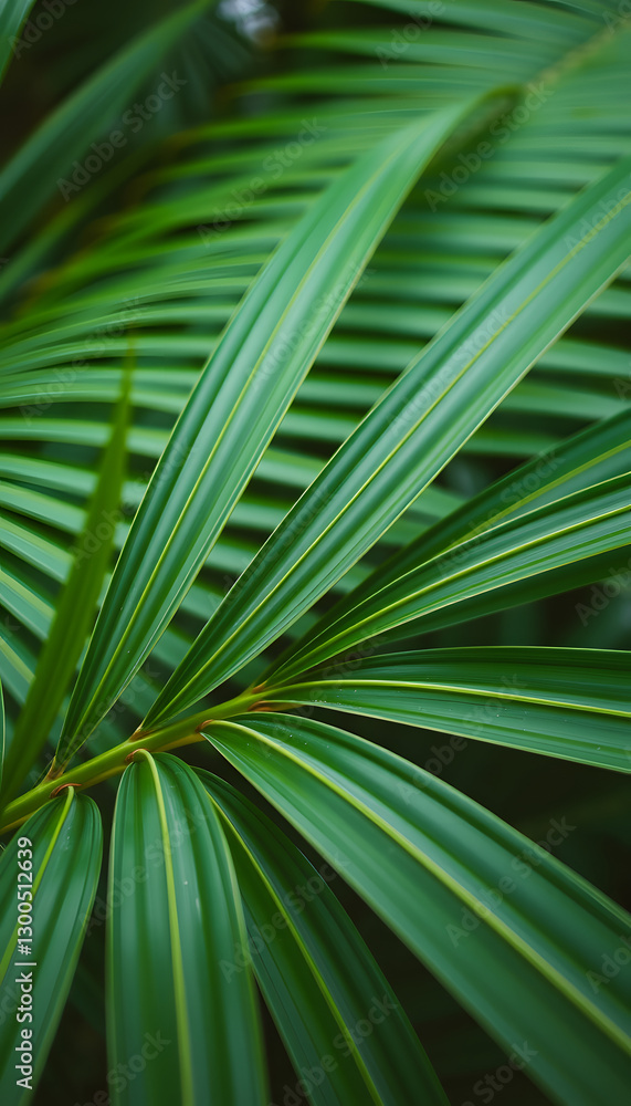 Pattern. Green palm close-up, photo. with white shades Pattern. Green palm close-up, photo. with white shades