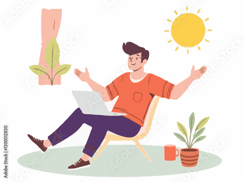 Harmonizing Work and Life: Employee Enjoying Leisure Time