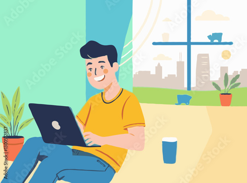 Harmonizing Work and Life: Employee Enjoying Leisure Time