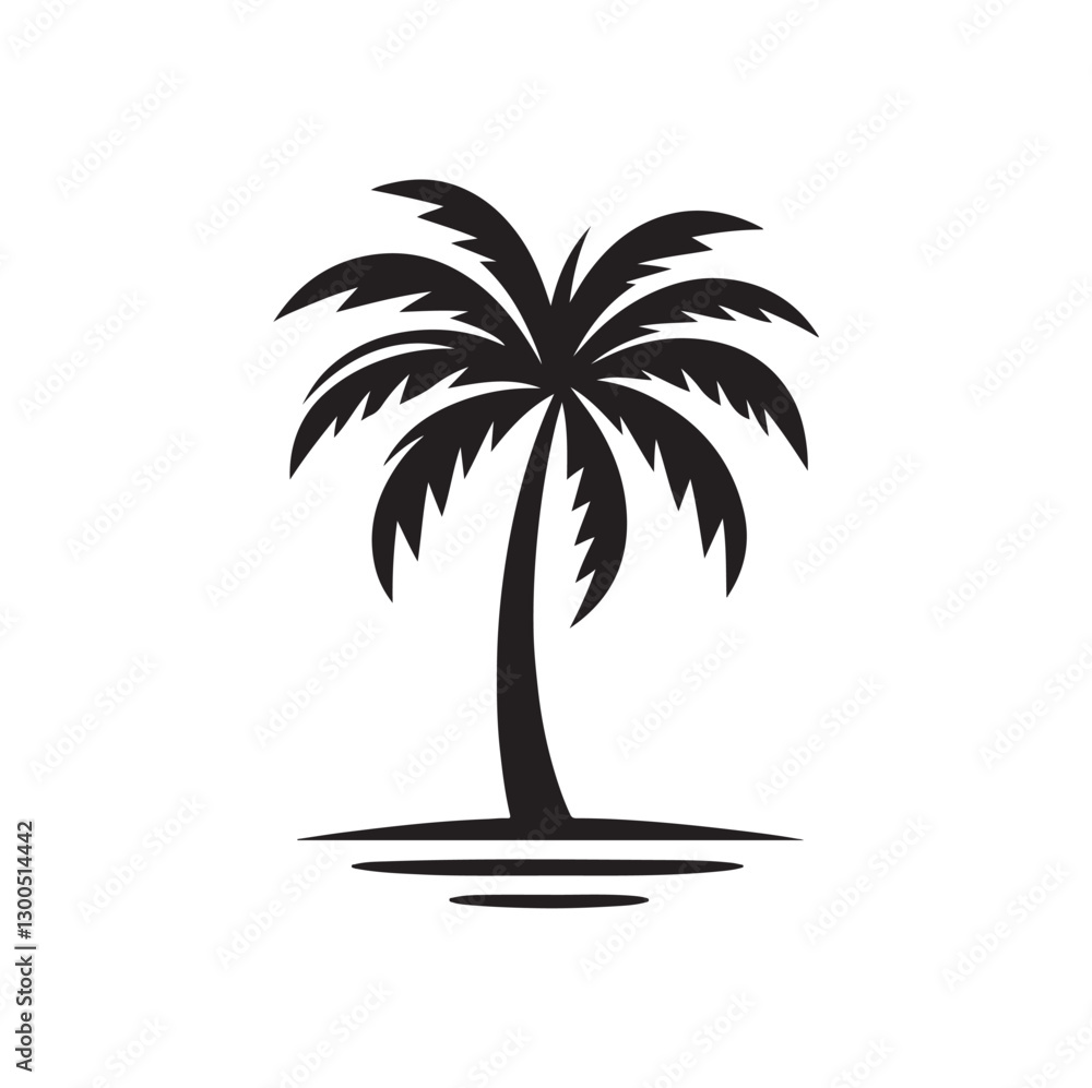 Coconut tree vector isolated on white background. Coconut tree silhouette. Coconut tree vector, illustration Coconut tree vector isolated on white background. Coconut tree silhouette. Coconut tree vector, illustration