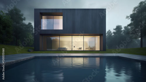 Polished wooden floors and gold-accented lighting complete the luxurious, modern design. 