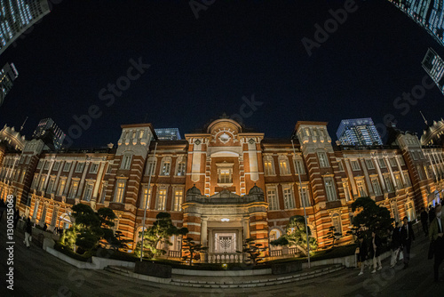 night view of the city hall