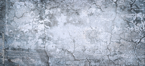 Weathered Texture: A close-up of a weathered, cracked surface in shades of grey and white, revealing the subtle textures and imperfections of age.
