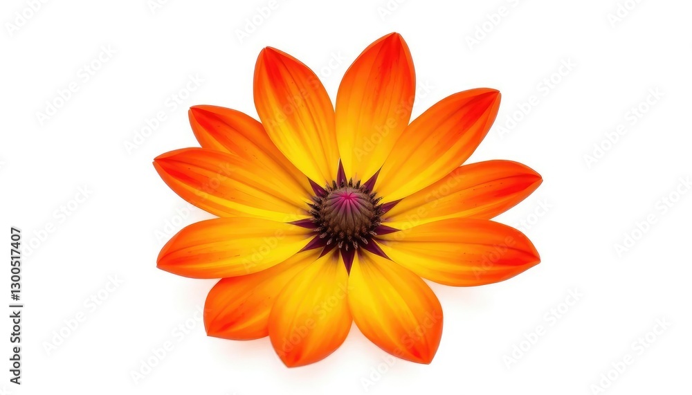 A single vibrant flower, petals perfectly formed, isolated against a pure white backdrop, colorful, macro A single vibrant flower, petals perfectly formed, isolated against a pure white backdrop, colorful, macro