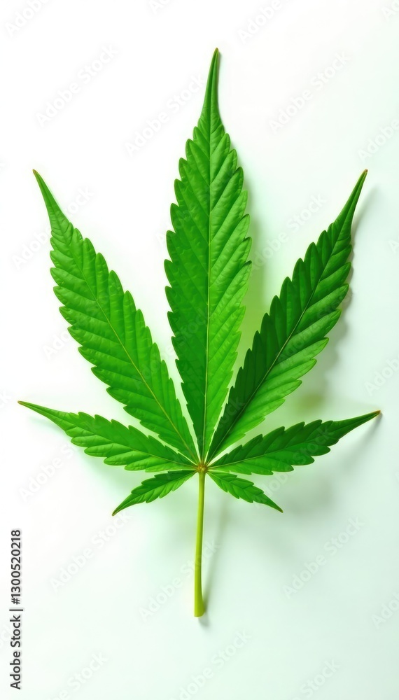 Fresh cannabis leaves with veins isolated on white background, healthy, organic Fresh cannabis leaves with veins isolated on white background, healthy, organic