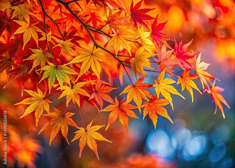 Flaming red Japanese maple leaves ablaze in autumn's vibrant embrace. Nature's masterpiece photographed. Flaming red Japanese maple leaves ablaze in autumn's vibrant embrace. Nature's masterpiece photographed.