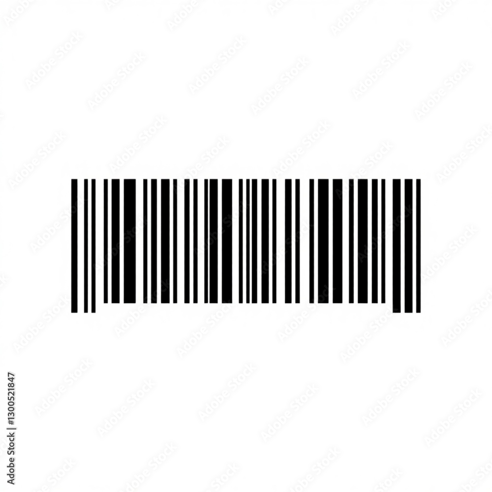 A high-resolution stock photo of a clean, black barcode icon isolated on a white background, commercially viable and professionally clipped for optimal clarity A high-resolution stock photo of a clean, black barcode icon isolated on a white background, commercially viable and professionally clipped for optimal clarity