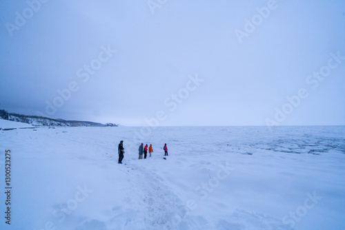 Drift ice in Hokkaido Japan