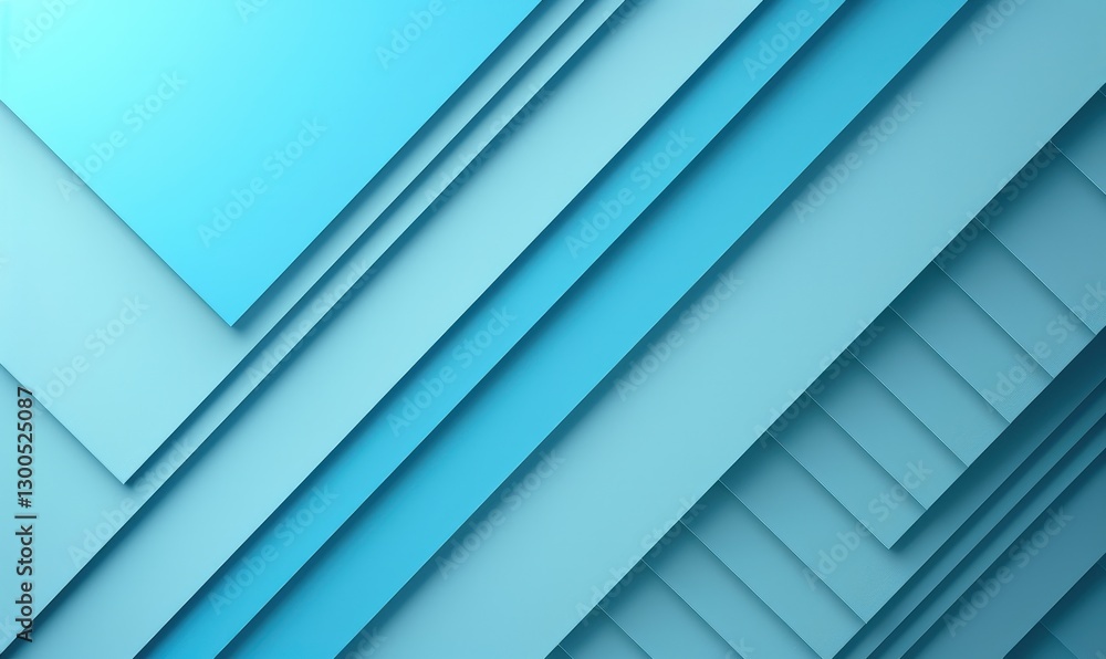 Obraz premium Abstract blue geometric layers for presentation or website background design