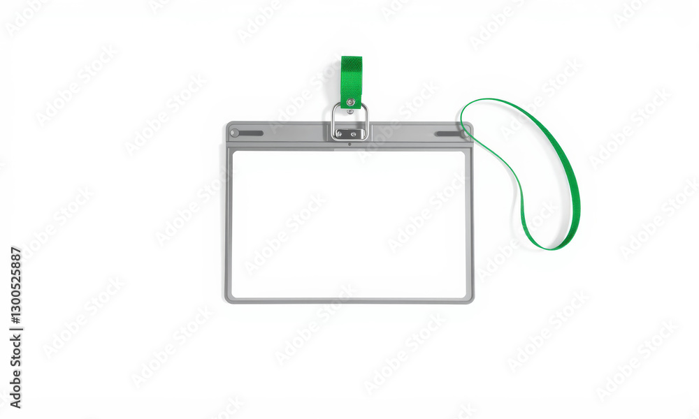 Clear badge holder with green strap for identification purposes, ideal for events or conferences. Perfect for displaying name tags or ID cards Clear badge holder with green strap for identification purposes, ideal for events or conferences. Perfect for displaying name tags or ID cards