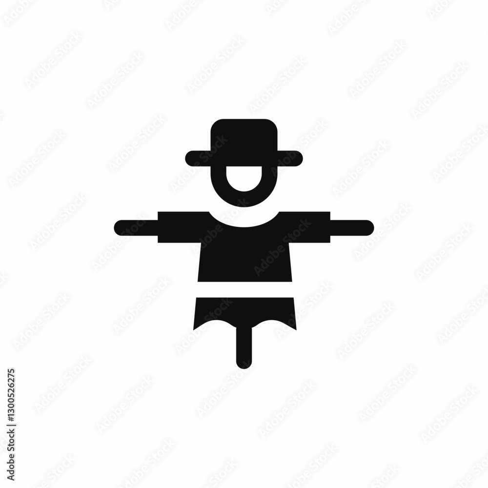Scarecrow farm protection icon vector sign Scarecrow farm protection icon vector sign
