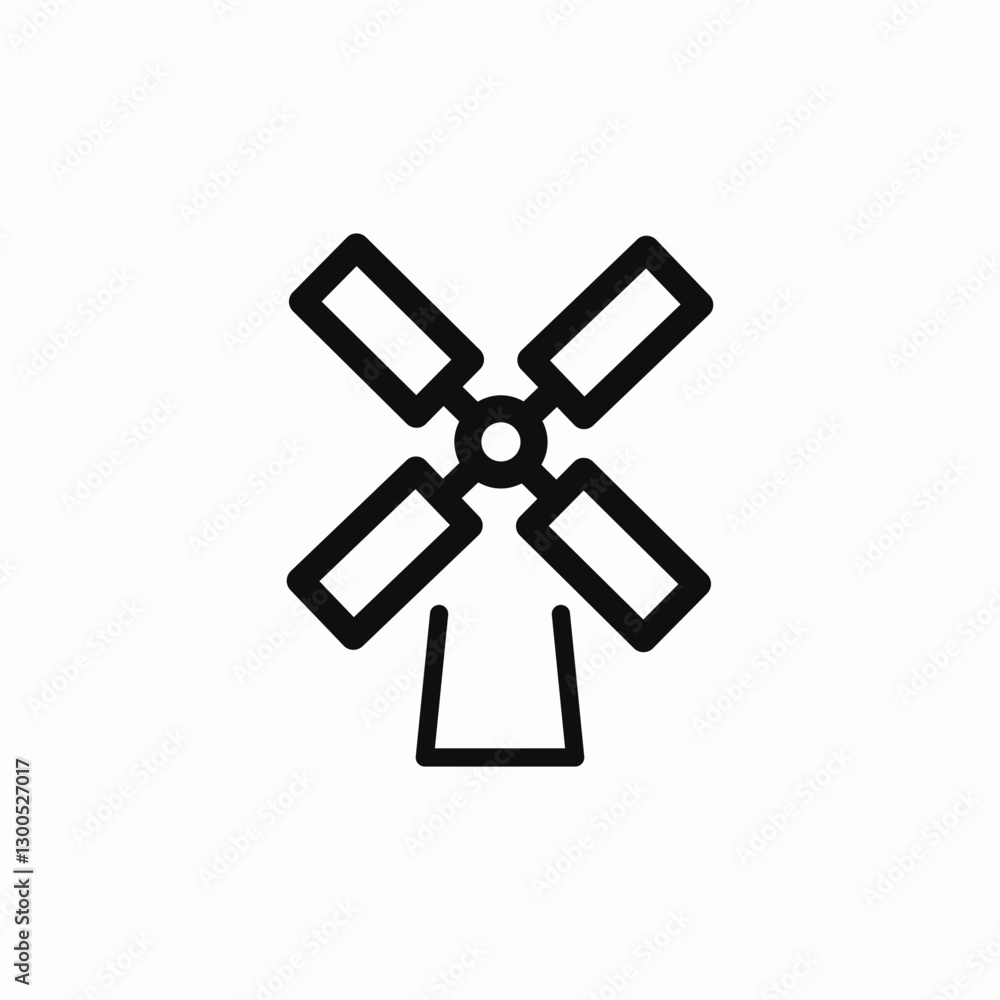 Windmill energy renewable icon vector sign Windmill energy renewable icon vector sign