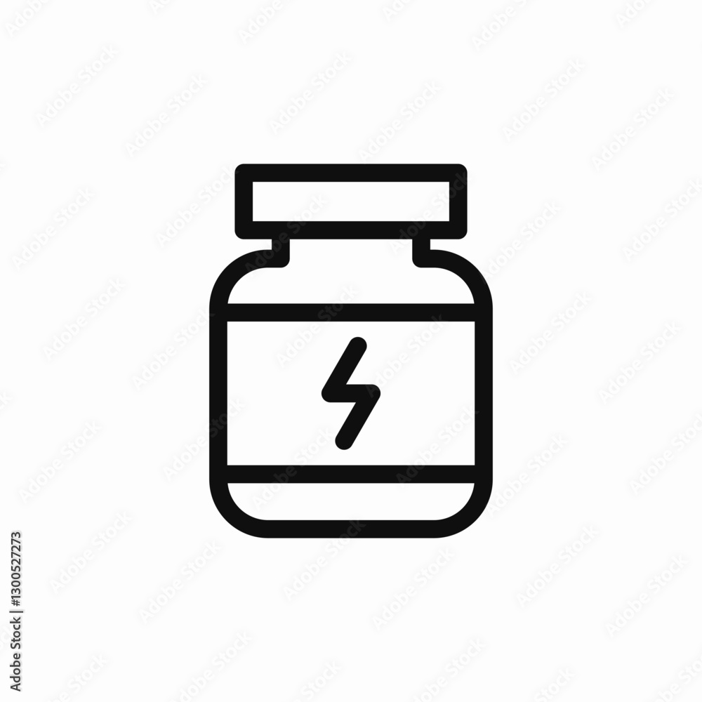Energy power bottle protein icon vector sign Energy power bottle protein icon vector sign